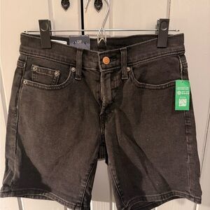 GAP Charcoal Denim Girlfriend Shorts